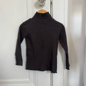 Zara kids mock neck ribbed top